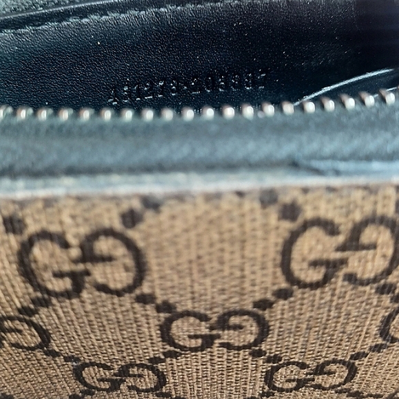 GUCCI GG Supreme Monogram Double Wolf Print Zip Around Wallet Black - Picture 9 of 15